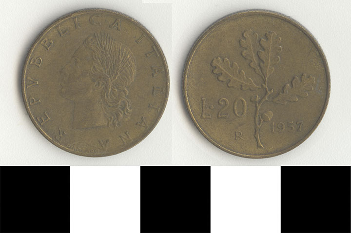 Thumbnail of Coin: Italy, 20 L (1998.03.0381)