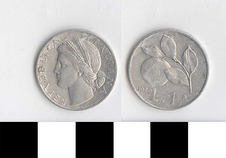 Thumbnail of Coin: Italy, 1 L (1998.03.0392)