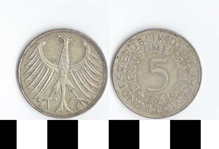 Thumbnail of Coin: West Germany, 5 Deutsche Mark (1998.03.0395)
