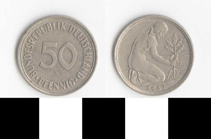 Thumbnail of Coin: West Germany, 50 Pfennig (1998.03.0401)