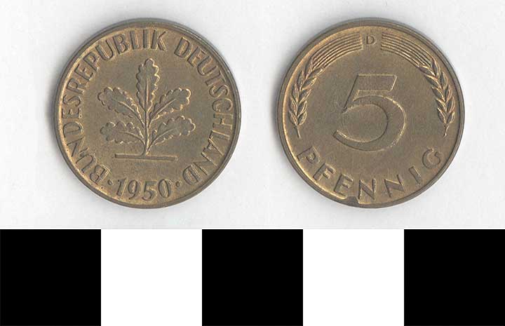Thumbnail of Coin: West Germany, 5 Pfennig (1998.03.0419)