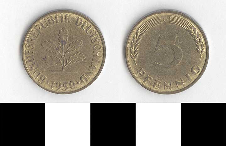 Thumbnail of Coin: West Germany, 5 Pfennig (1998.03.0420)