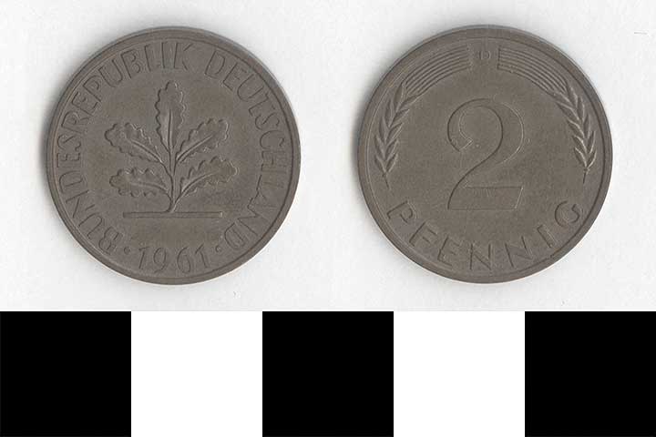Thumbnail of Coin: West Germany, 2 Pfennig (1998.03.0423)