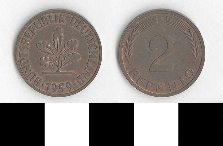 Thumbnail of Coin: West Germany, 2 Pfennig (1998.03.0424)