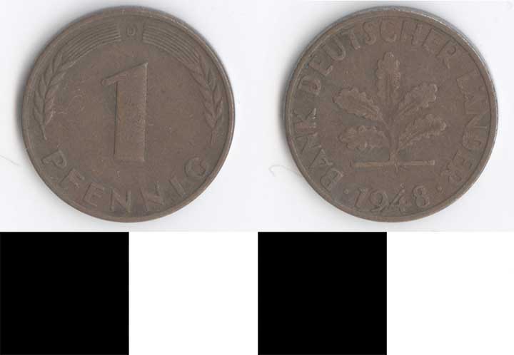 Thumbnail of Coin: West Germany, 1 Pfennig (1998.03.0429)