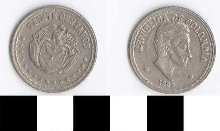 Thumbnail of Coin: Colombia, 20 Centavos (1998.03.0432)