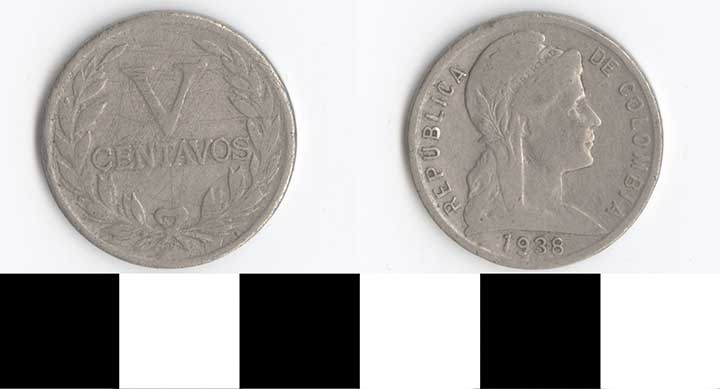 Thumbnail of Coin: Colombia, 5 Centavos (1998.03.0435)