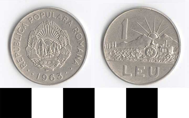 Thumbnail of Coin: Romania, 1 Leu (1998.03.0436)