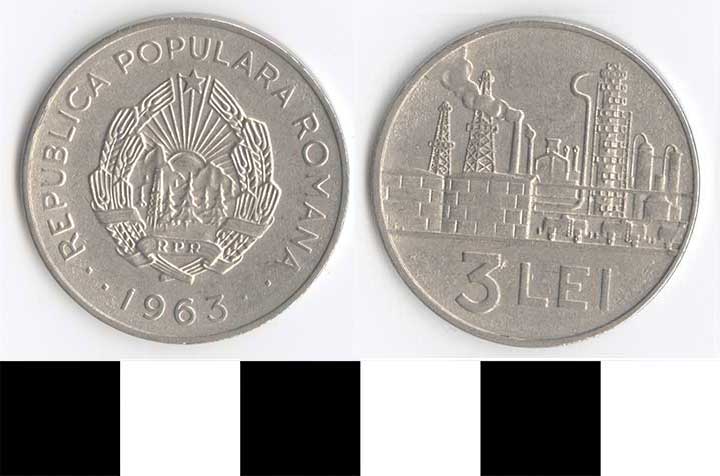 Thumbnail of Coin: Romania, 3 Lei (1998.03.0437)