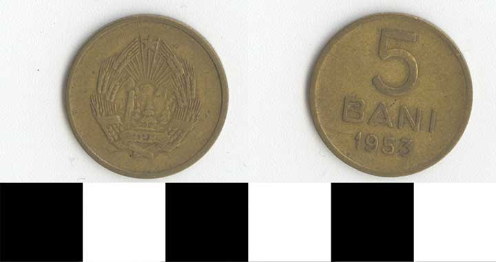 Thumbnail of Coin: Romania, 5 Bani (1998.03.0441)