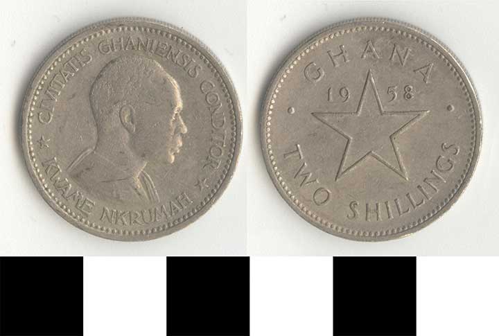 Thumbnail of Coin: Ghana, 2 Shillings (1998.03.0443)