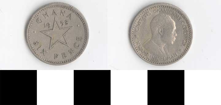 Thumbnail of Coin: Ghana, 6 Pence (1998.03.0446)
