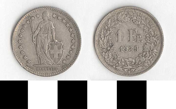 Thumbnail of Coin: Switzerland, 1 Franc (1998.03.0464)