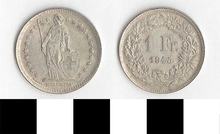 Thumbnail of Coin: Switzerland, 1 Franc (1998.03.0465)