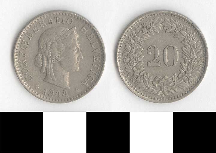 Thumbnail of Coin: Switzerland, 20 Rappen (1998.03.0468)