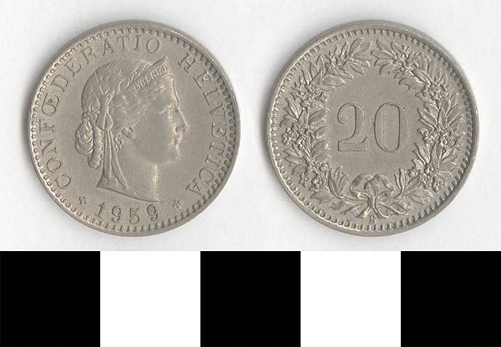 Thumbnail of Coin: Switzerland, 20 Rappen (1998.03.0472)
