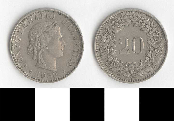 Thumbnail of Coin: Switzerland, 20 Rappen  (1998.03.0473)