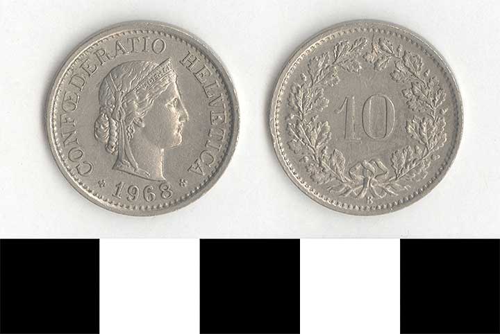 Thumbnail of Coin: Switzerland, 10 Rappen  (1998.03.0474)