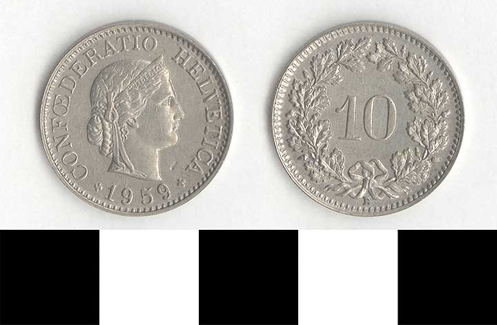 Thumbnail of Coin: Switzerland, 10 Rappen (1998.03.0476)