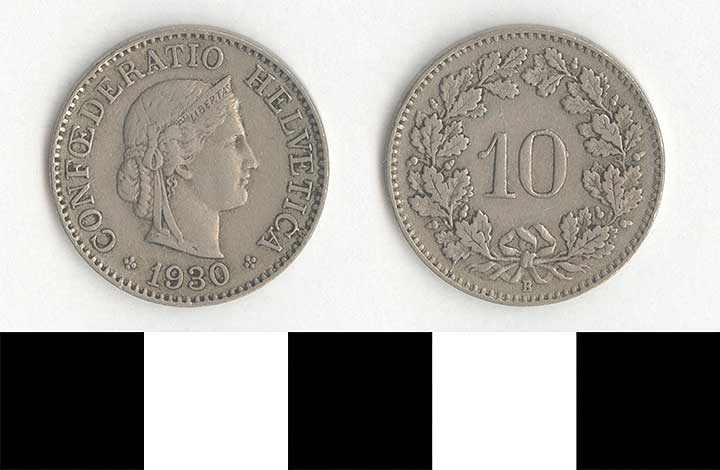 Thumbnail of Coin: Switzerland, 10 Rappen  (1998.03.0481)