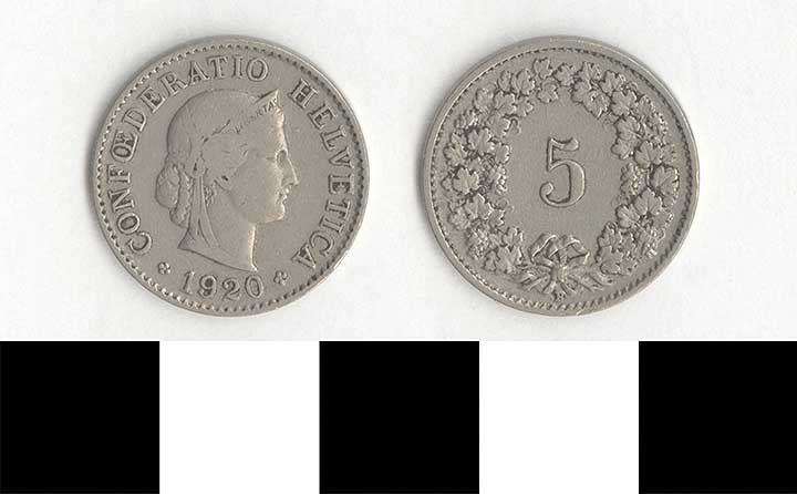 Thumbnail of Coin: Switzerland, 5 Rappen (1998.03.0482)