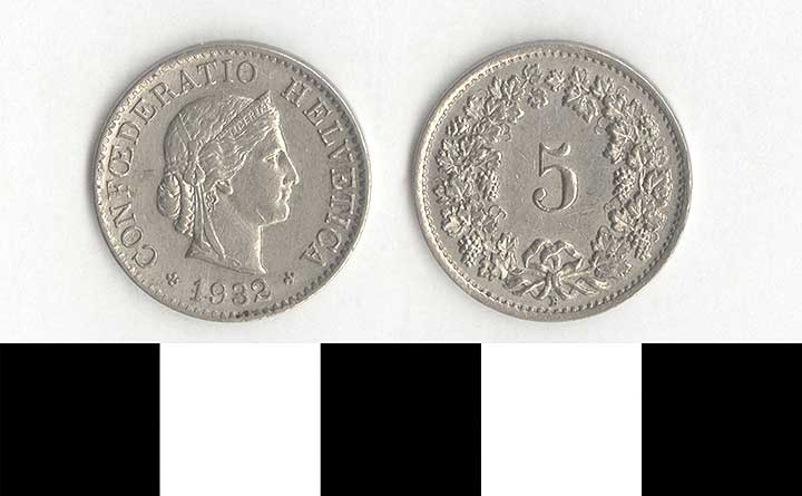 Thumbnail of Coin: Switzerland, 5 Rappen (1998.03.0485)