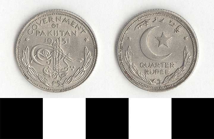 Thumbnail of Coin: Dominion of Pakistan, 1/4 Rupee (1998.03.0490)