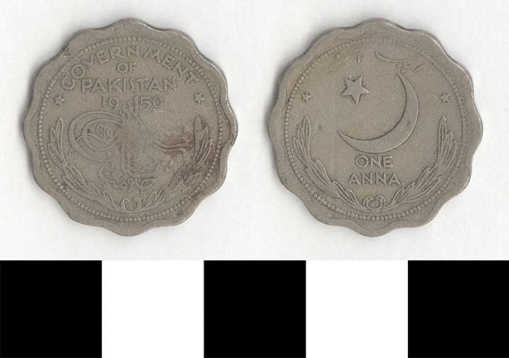 Thumbnail of Coin: Dominion of Pakistan, 1 Anna (1998.03.0491)