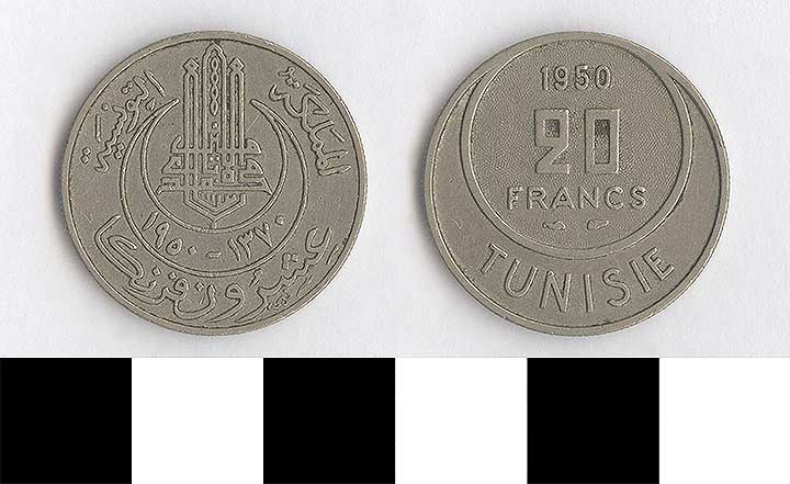 Thumbnail of Coin: Tunis, 20 Francs (1998.03.0508)