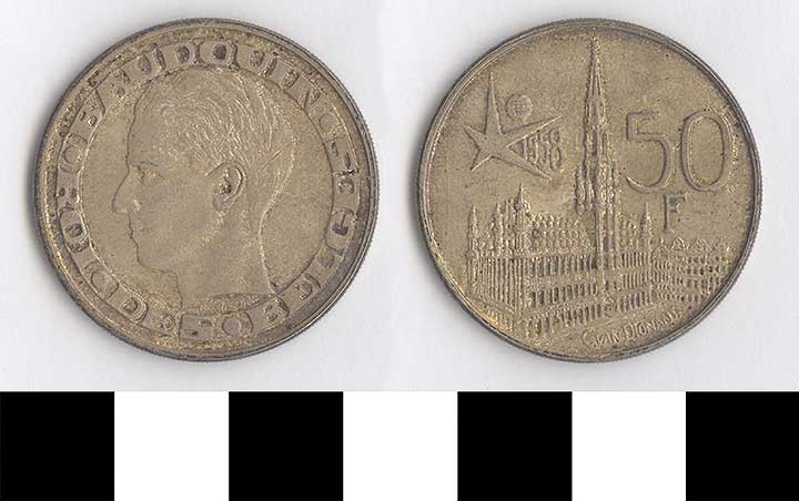 Thumbnail of Coin: Belgium, 50 Francs (1998.03.0518)