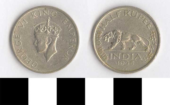 Thumbnail of Coin: British India, 1/2 Rupee (1998.03.0530)