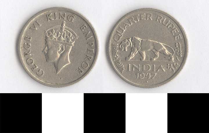 Thumbnail of Coin: British India or Republic of India, 1/4 Rupee (1998.03.0531)