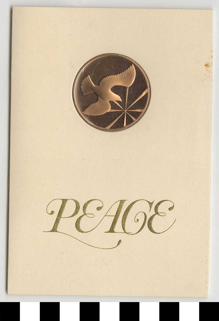 Thumbnail of Greeting Card with Medallion:  "Peace" (2004.01.0006)