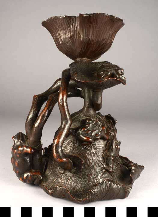 Thumbnail of Okimono: Toads, Snail, Lotus, stems and pods all entwined (2004.13.0001)