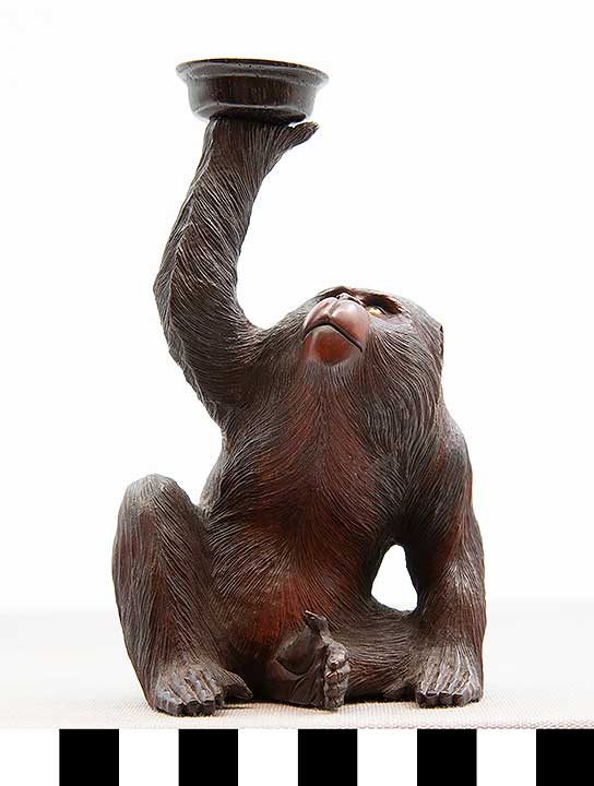 Thumbnail of Okimono: Seated Monkey with Crystal Ball (2004.13.0007A)