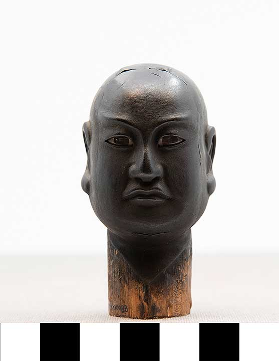 Thumbnail of Figurine: Jizo (Kshitigarbha), Protector of Travelers and Children, Head (2004.13.0008B)