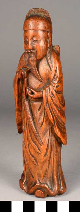 Thumbnail of Carving: Lu Tung-pin, One of the Eight Daoist Immortals (Baxian) (2004.13.0012)