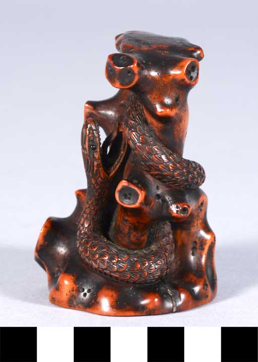 Thumbnail of Okimono: Snake around a Tree Stump (2004.13.0018)