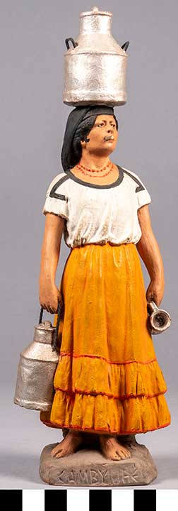 Thumbnail of Clay Figurine: Woman with a Can on her Head, by Serafin Marsal  (2020.04.0002)