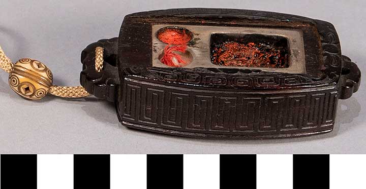 Thumbnail of Yatate, Portable Writing Set: Ink and Seal Paste Case with Ojime (2020.06.0075A)