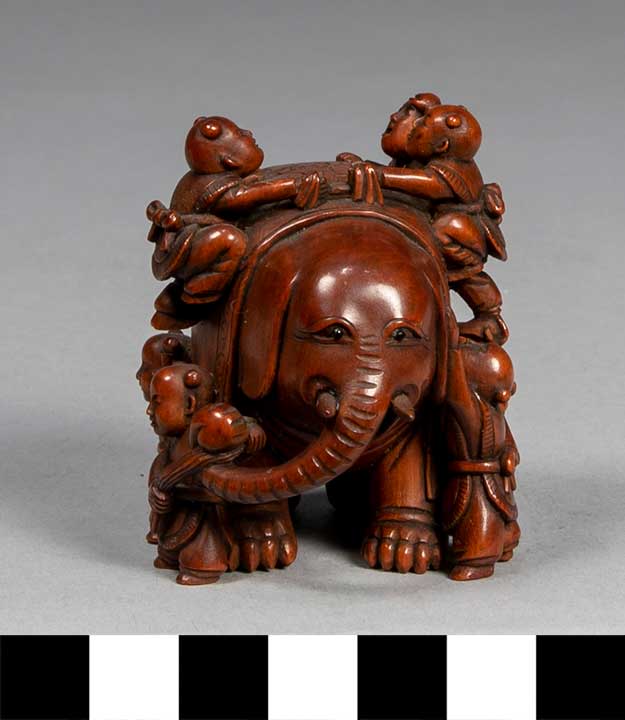 Thumbnail of Carving: Seven Figures on an Elephant (2020.06.0093)