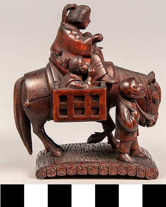 Thumbnail of Okimono: Farmer with Horse and Family (2020.06.0112)
