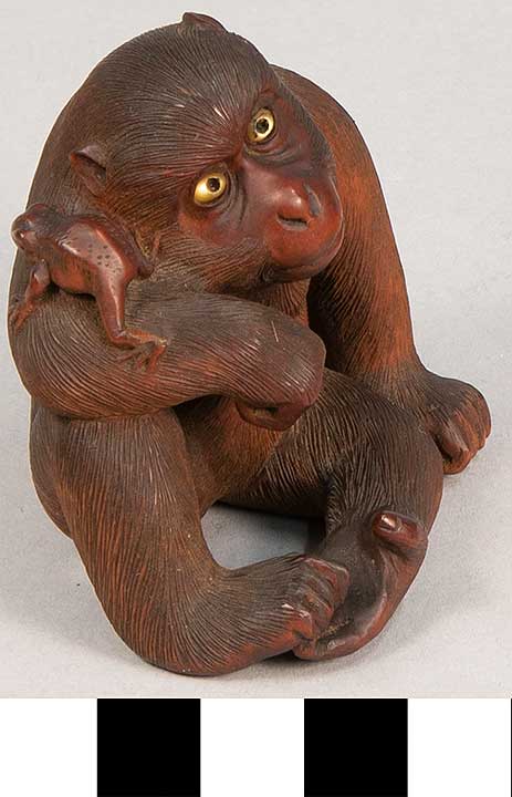 Thumbnail of Okimono: Monkey with Frog (2020.06.0146A)