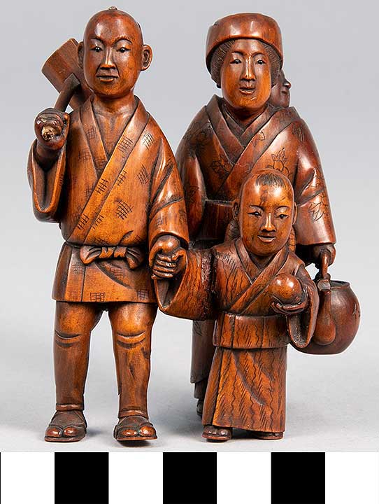 Thumbnail of Okimono, Couple with Child and Infant (2020.06.0175)