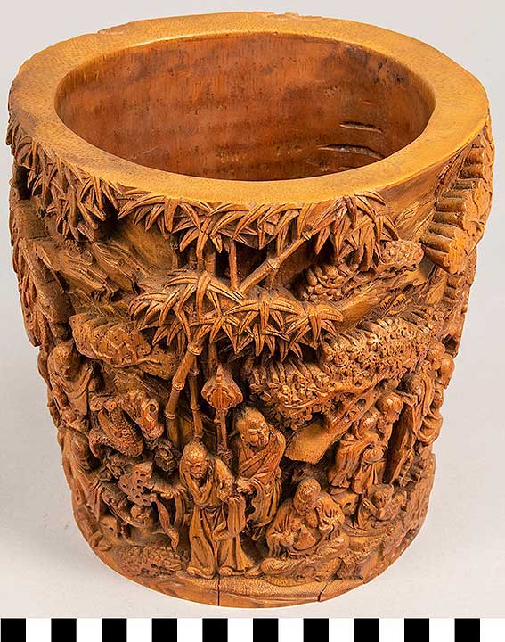 Thumbnail of Bitong, Brush Pot: 18 Lohan (2020.06.0222)