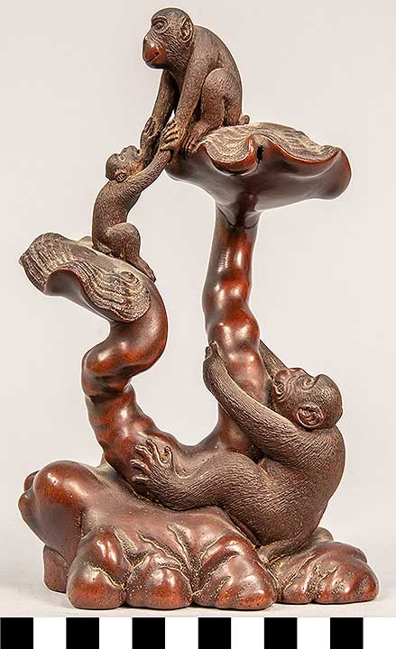 Thumbnail of Okimono: Three Monkeys on Mushrooms (2020.06.0225)