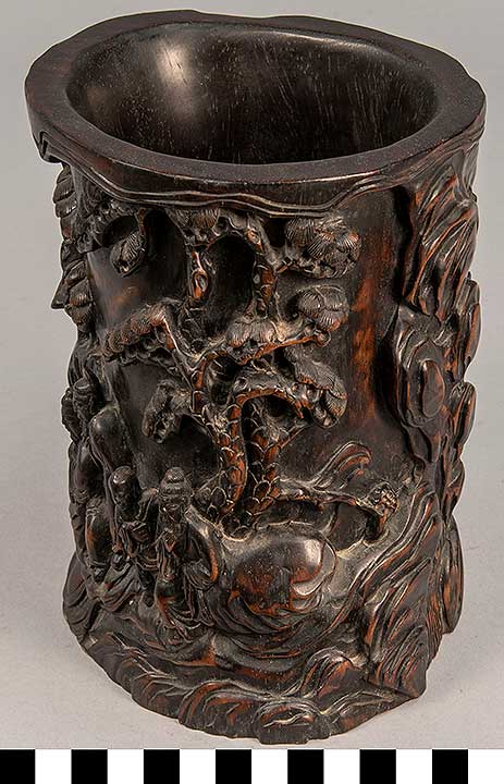 Thumbnail of Bitong, Brush Pot: Officials and Acolytes in Mountainscape (2020.06.0230)