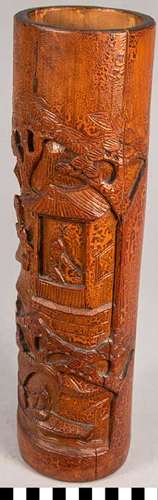 Thumbnail of Narrow Cylindrical Container with Narrative (2020.06.0286)