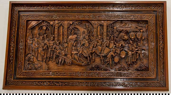 Thumbnail of Framed Relief Carving: Wedding Procession (2020.06.0296)