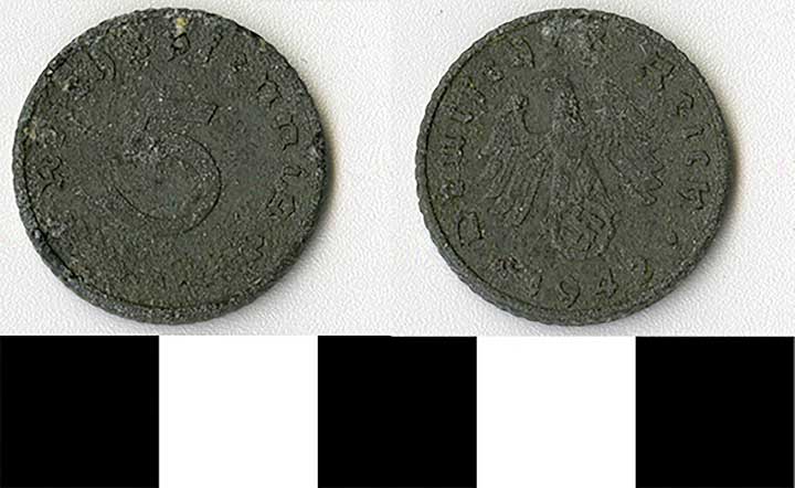 Thumbnail of Coin: Germany, 5 Reichspfennig (2021.04.0007)